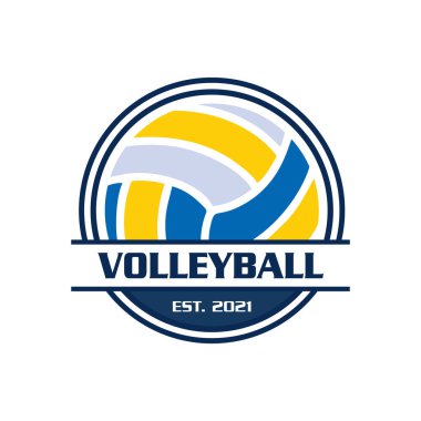 Voleybol logosu, spor logosu vektörü