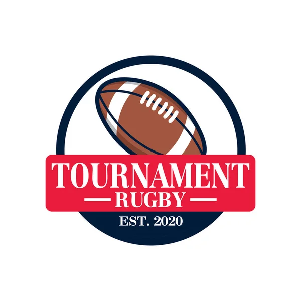 Rugby Vector Sport Logo Vector — ストックベクタ