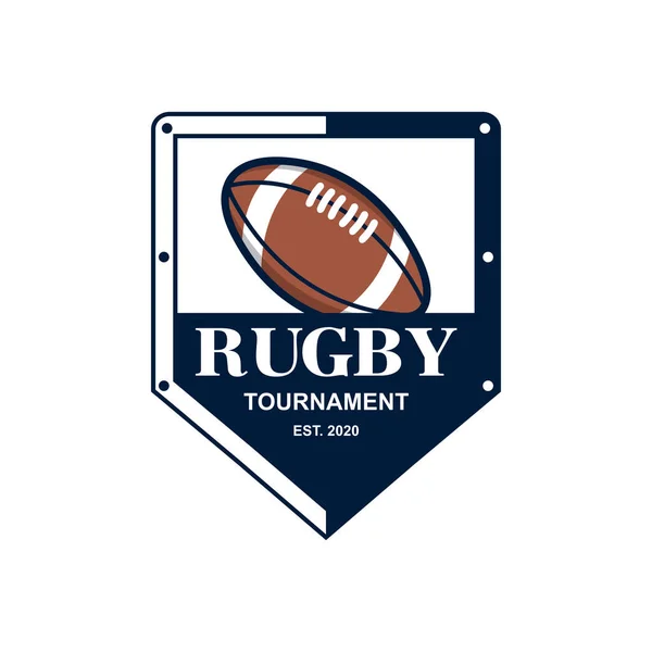 Rugby Vector Sport Logo Vector — ストックベクタ