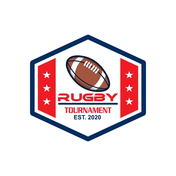 Rugby Vector Sport Logo Vector — ストックベクタ