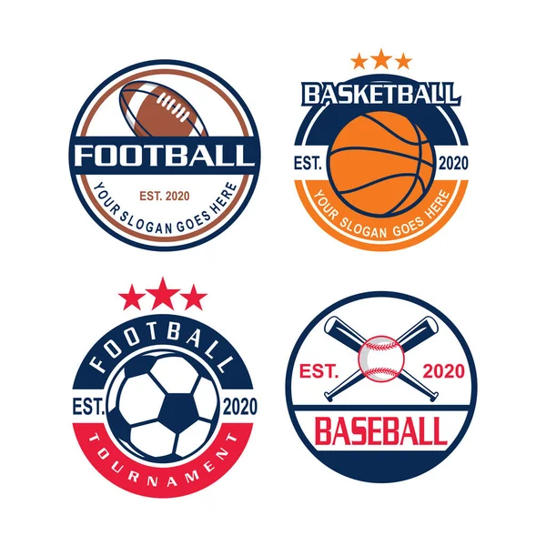 トーナメントベクトルのセット スポーツロゴのセット — ストックベクタ