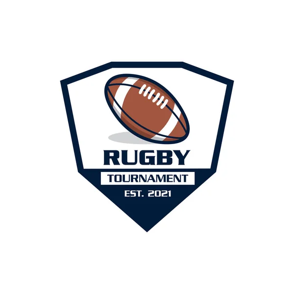 Rugby Logo Sport Logo Vector — Vettoriale Stock