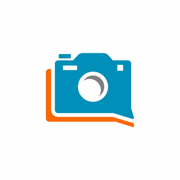 Talk Camera Logo Photo Message Logo — Image vectorielle