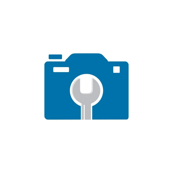 Λογότυπο Υπηρεσίας Φωτογραφικής Μηχανής Λογότυπο Τεχνολογίας Φωτογραφικής Μηχανής — Διανυσματικό Αρχείο