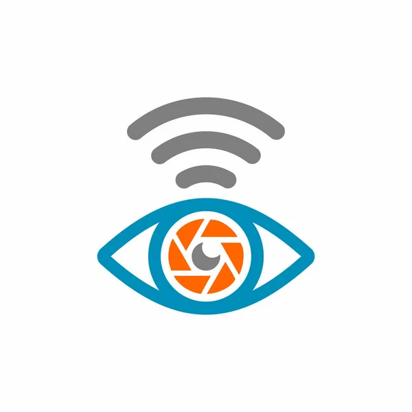 Akıllı Göz Logosu Göz Tepe Logosu — Stok Vektör