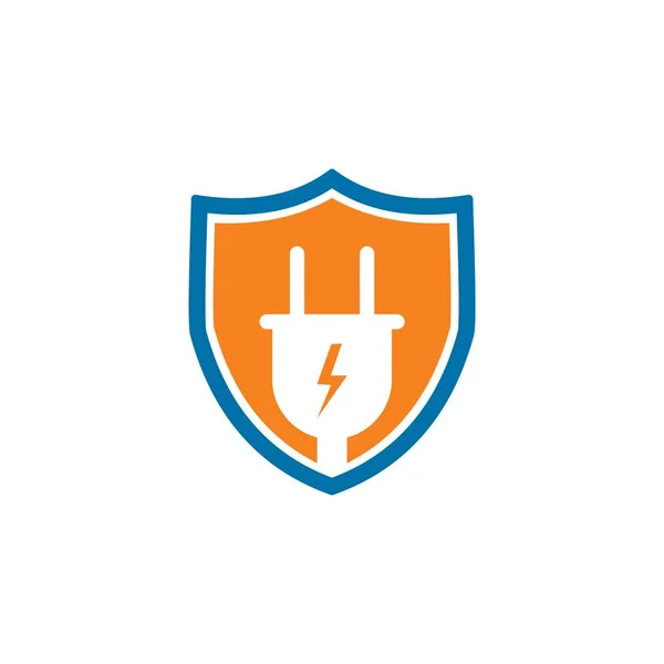 Donderslag Bij Heldere Hemel Moerasbeveiliging Logo — Stockvector