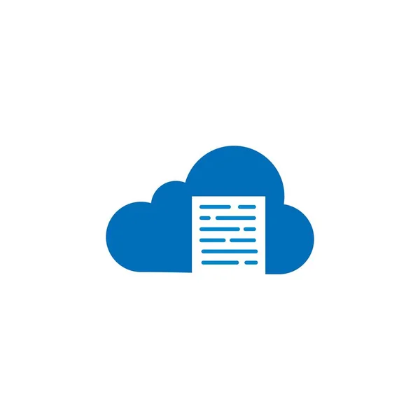 Bulut Dosyası Logosu Bulut Teknolojisi Logosu — Stok Vektör