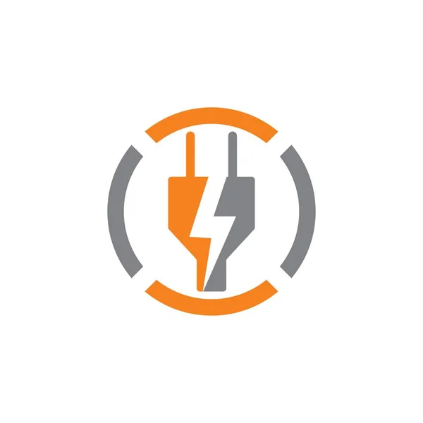 Plug Logo Power Energy Logo — Stockvector