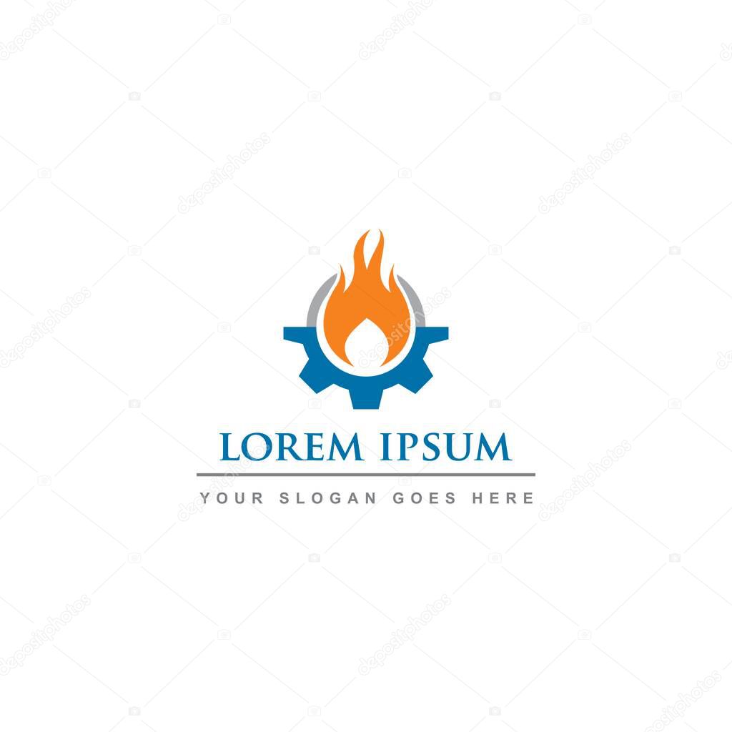 fire setting logo , industry logo