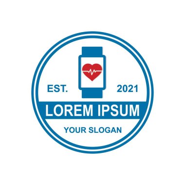 heart clock logo , technology logo