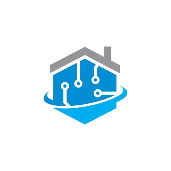 Digital Home Logo Technology Logo — Stock Vector