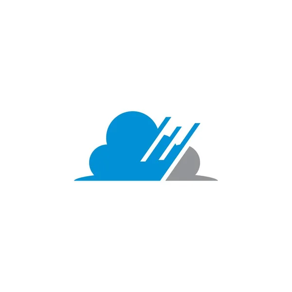 Bulut Teknolojisi Vektörü Teknoloji Logosu — Stok Vektör