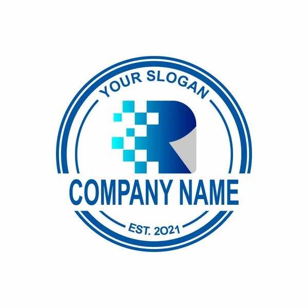 Digital Paper Logo Technology Logo — 图库矢量图片