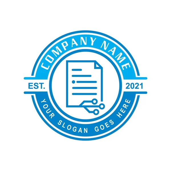 Digital Document Logo Technology Logo — Image vectorielle