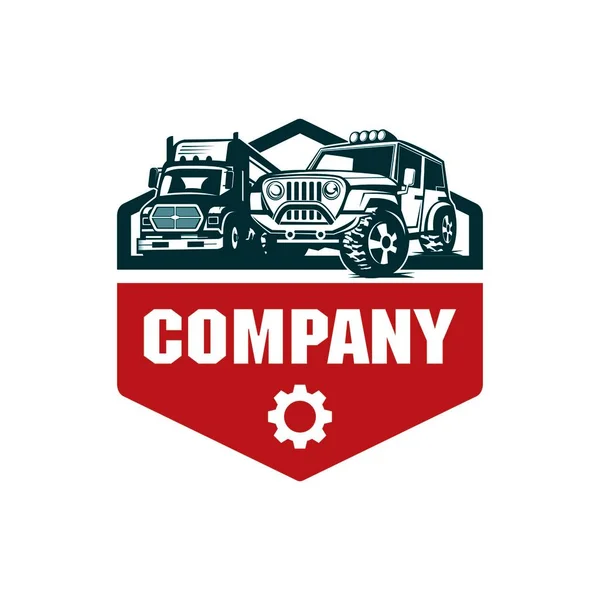 Heavy Truck Logo Van Logo — 스톡 벡터