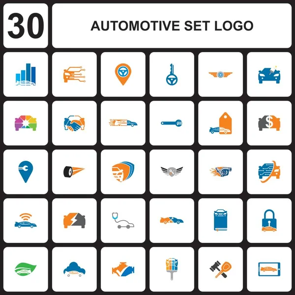 Automotive Set Logo Automobile Logo Vector — 스톡 벡터