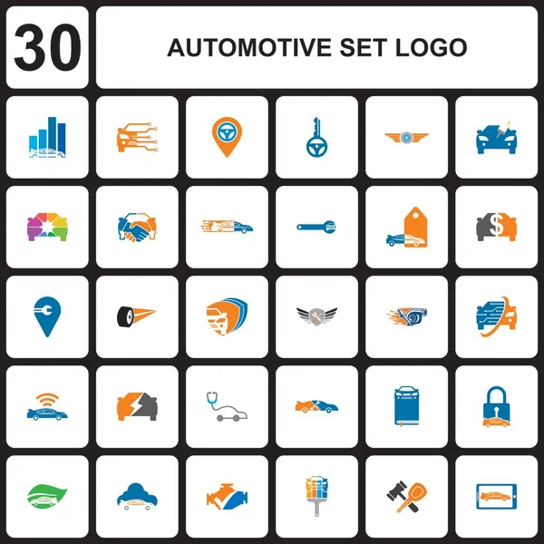 Automotive Set Logo Automobile Logo Vector —  Vetores de Stock