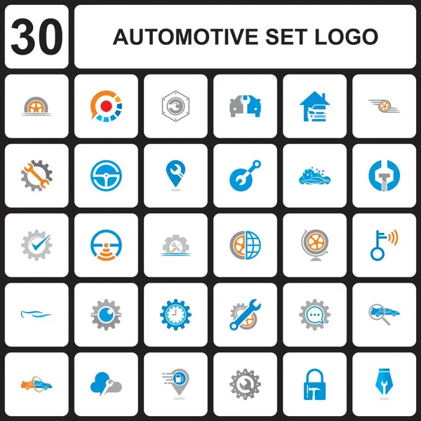 Automotive Set Logo Transportation Set Logo — Archivo Imágenes Vectoriales