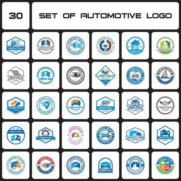 Set Automotive Logo Set Transportation Logo — Vetor de Stock