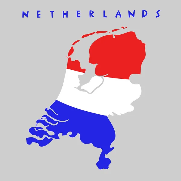 荷兰的矢量手绘风格地图 荷兰王国旅行图例 地理图解 欧洲地图要素 — 图库矢量图片