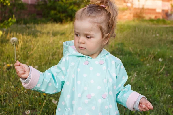 Little Cute Girl Parku Miękkie Tło Ostrości Obrazy Stockowe bez tantiem