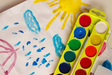 School equipment on the table, concept of education
