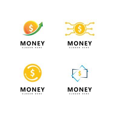 Para simgeleri vektör illüstrasyonu. soyut dolar para birimi çizimi ve simge vektörü