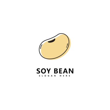 Soya fasulyesi logosu sağlıklı besin taşıyıcı tasarımı