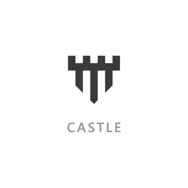 Castle vektör logo şablonu tasarımı