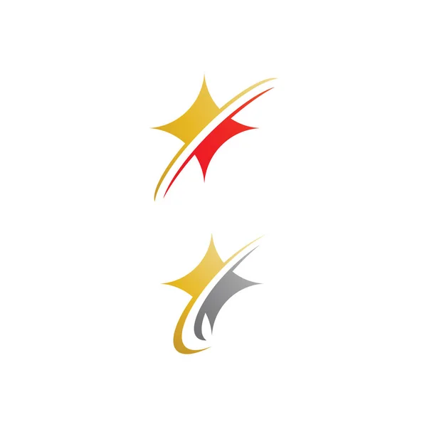 Зоряний Логотип Іконка Векторний Дизайн Шаблону — стоковий вектор
