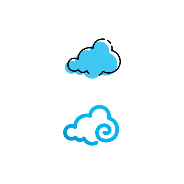 Modèle Modèle Vectoriel Icône Logo Cloud Abstrait — Image vectorielle
