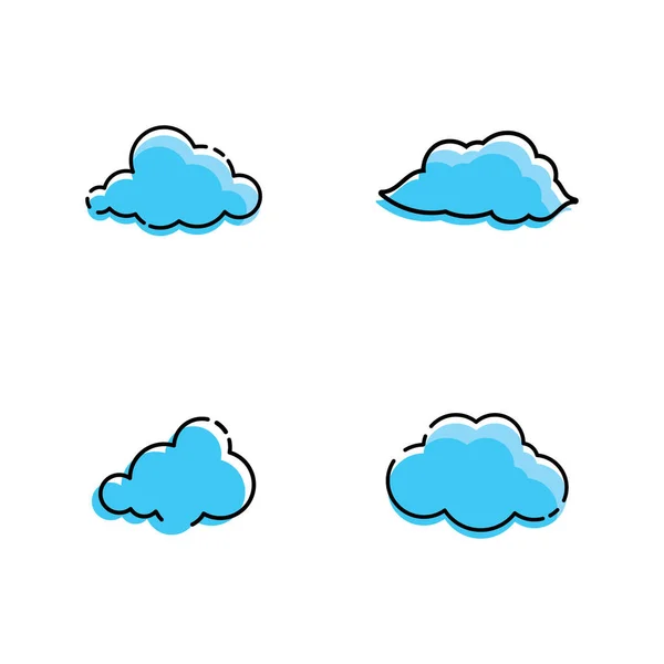 Abstract Cloud Logo Icoon Vector Template Ontwerp — Stockvector
