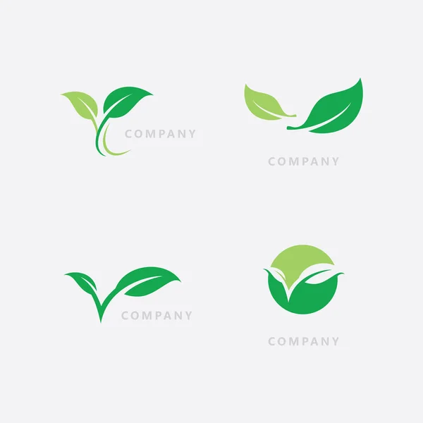 Logotipos Verde Árbol Hoja Naturaleza Vector — Vector de stock