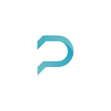 P harfleri iş logosu, simge ve semboller şablon tasarımı