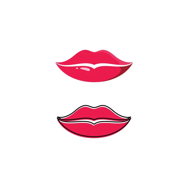 Labbra Logo Bellezza Sexy Labbra Vettoriale Illustrazione — Vettoriale Stock