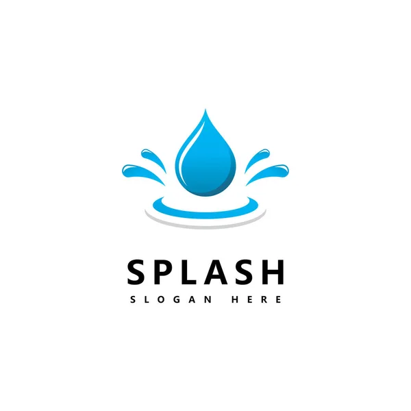 Vízhullám Splash Szimbólum Ikon Logo Template Vektor — Stock Vector