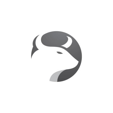 Boğa boynuzu logosu vektör şablonu 