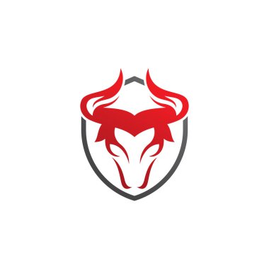 Boğa boynuzu logosu vektör şablonu 