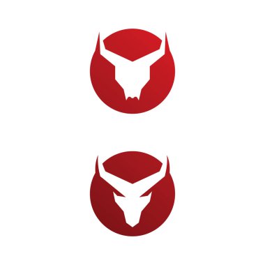 Boğa boynuzu logosu vektör şablonu 