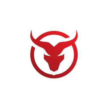 Boğa boynuzu logosu vektör şablonu 