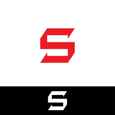 S harfi iş logo simgesi vektör şablonu 
