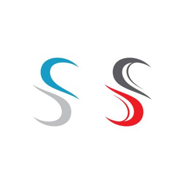 S harfi iş logo simgesi vektör şablonu 