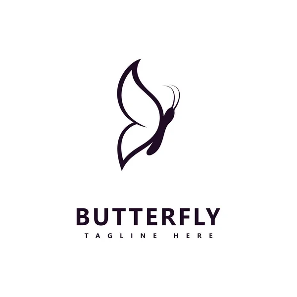 Краса Метелик Логотип Символ Векторний Шаблон — стоковий вектор
