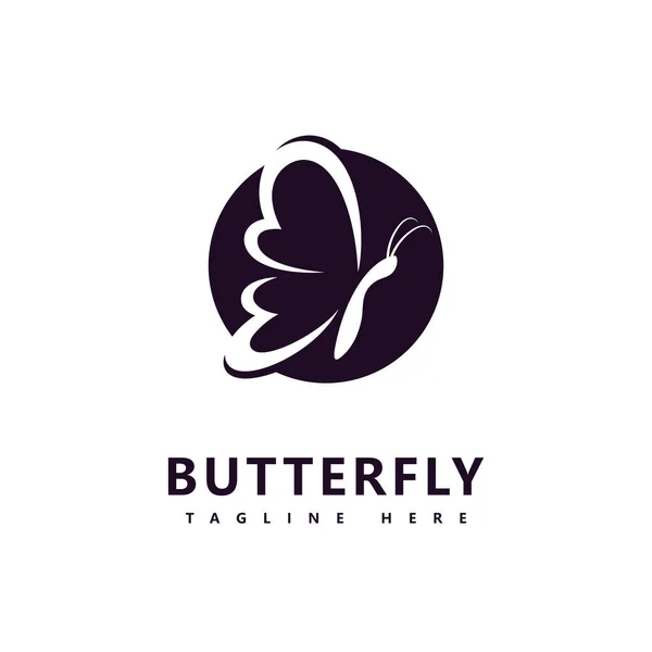 Modèle Vectoriel Symbole Logo Papillon Beauté — Image vectorielle