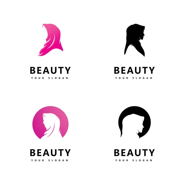 Modèle Vecteur Logo Hijab Musulman — Image vectorielle