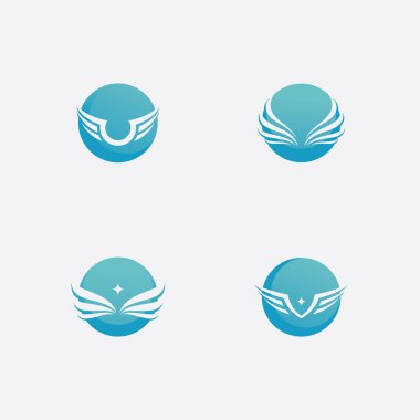Falcon Kanat Vektörü Logo Şablonu