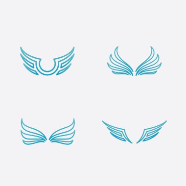 Falcon Kanat Vektörü Logo Şablonu