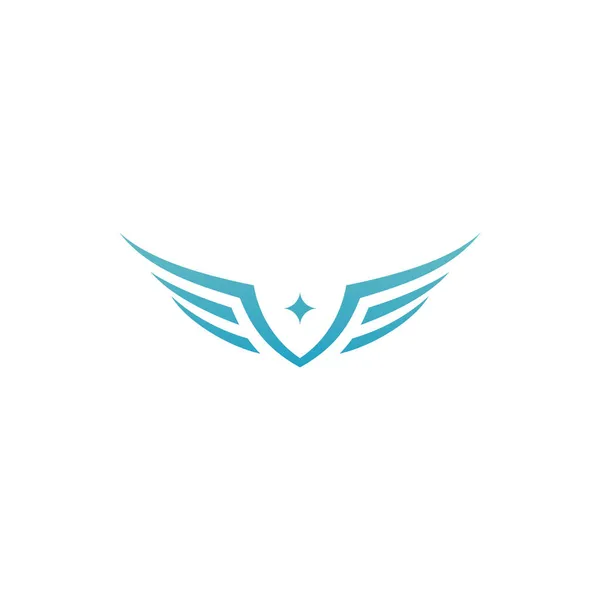 Falcon Wing Vector Logo Icon Template — Vetor de Stock