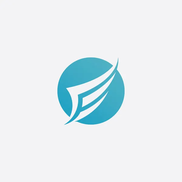 Valk Vleugel Vector Logo Pictogram Template — Stockvector