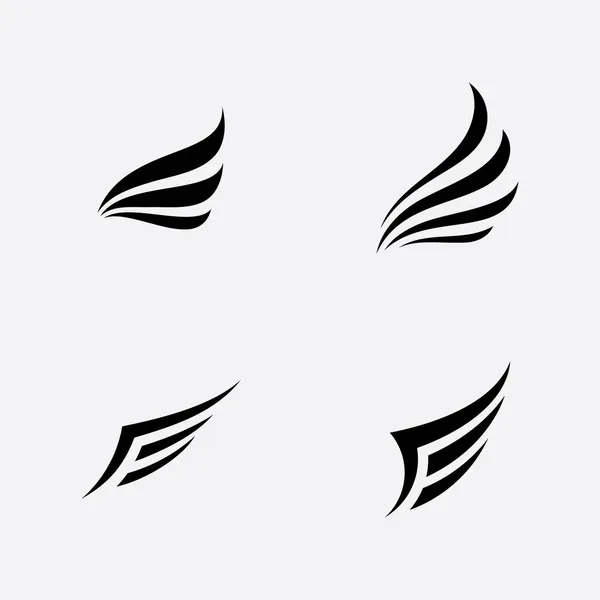 Modèle Icône Logo Vectoriel Aile Faucon — Image vectorielle